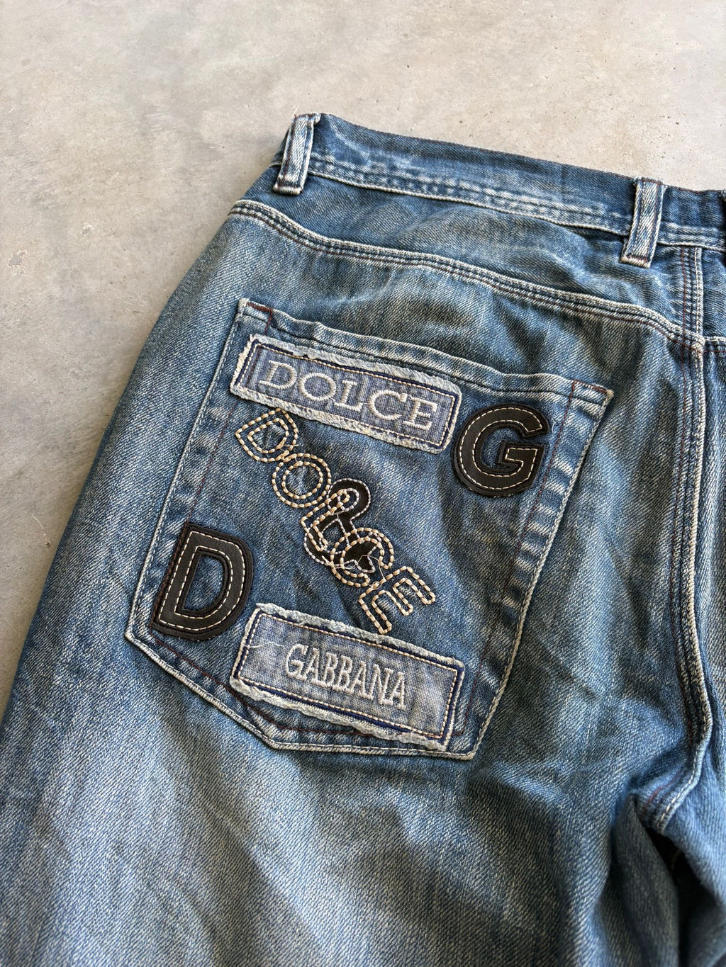 Vintage Dolce & Gabanne Big Print Jeans I XL