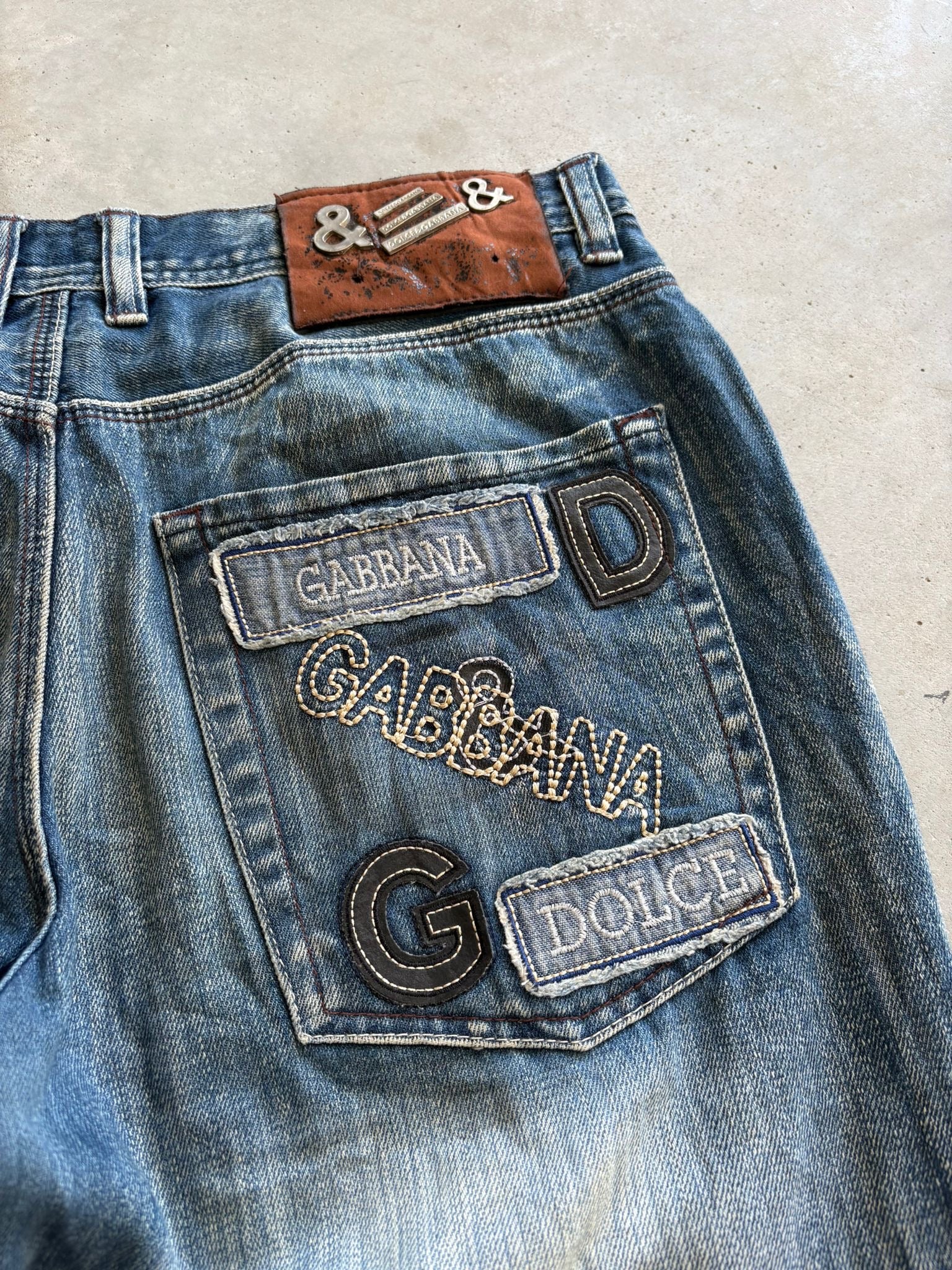 Vintage Dolce & Gabanne Big Print Jeans I XL