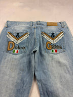 Dolce & Gabbana Big Print Jeans | M