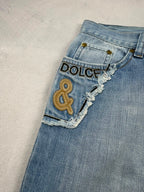 Dolce & Gabbana Big Print Jeans | M